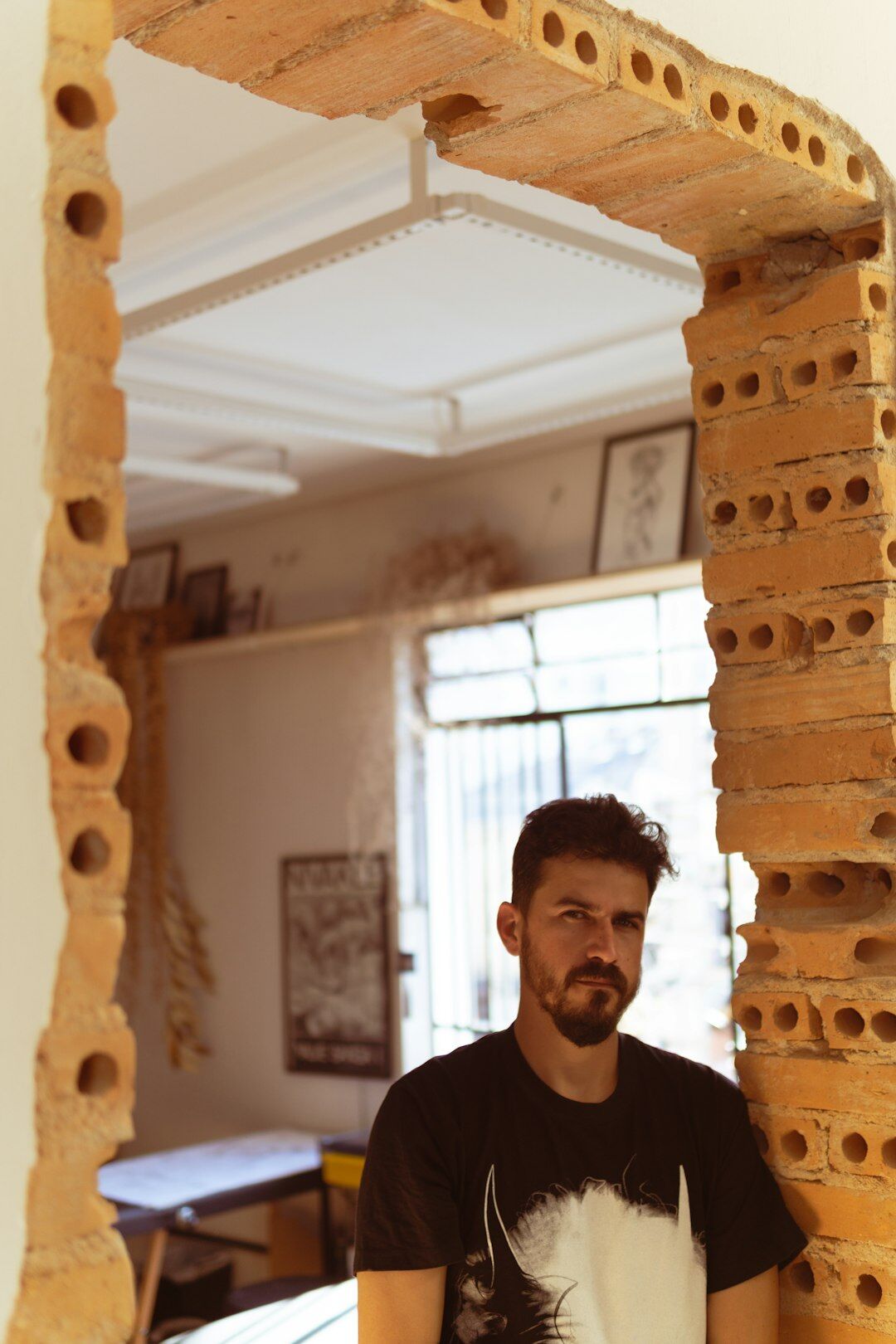 Studio portrait of a middle-aged Chilean male architect