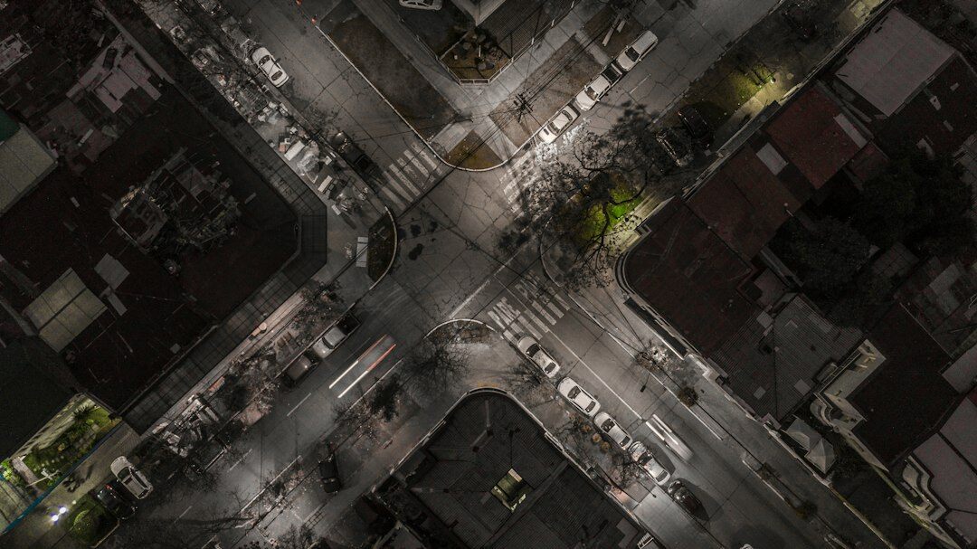 evening lights in chilean barrio