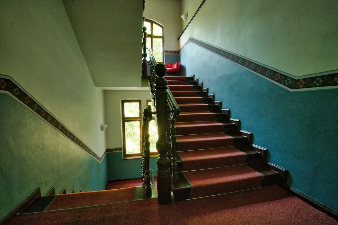 Steep painted staircase on a hillside in Valparaíso